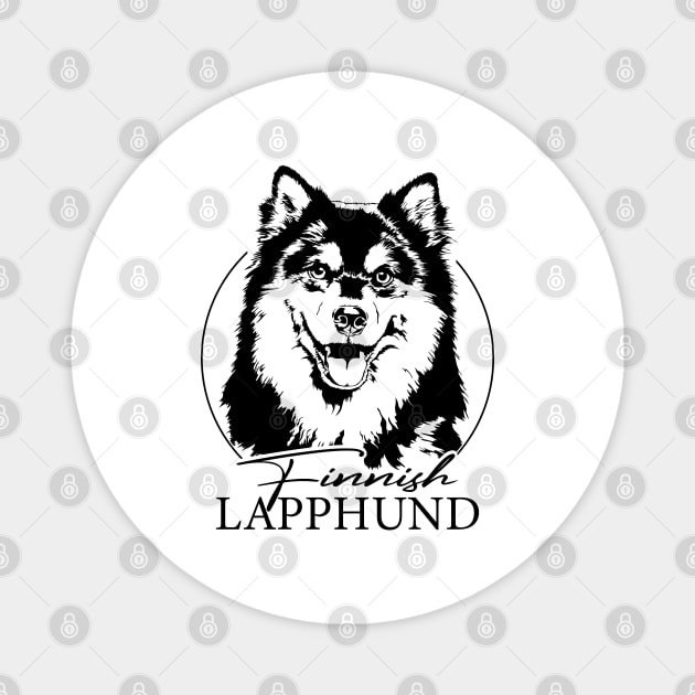 Funny Proud Finnish Lapphund dog portrait Magnet by wilsigns